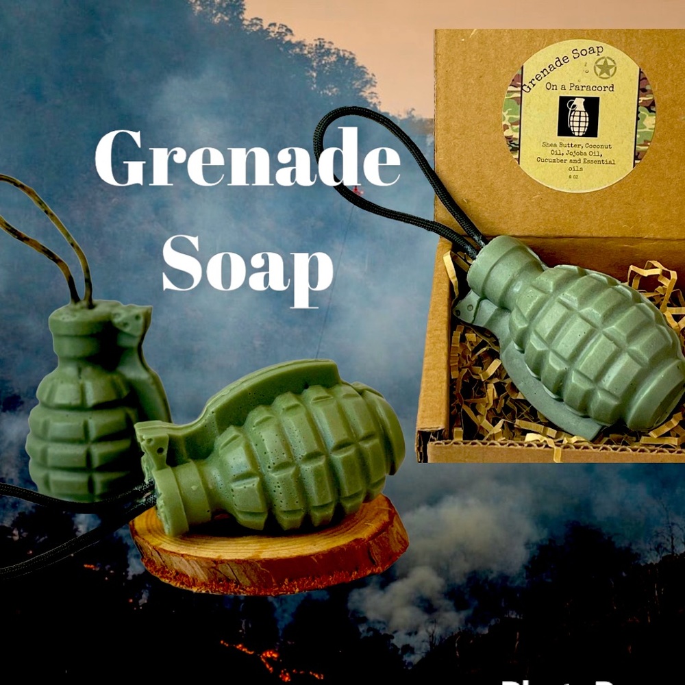 Grenade Soap on a rope /Paracord, handmade Gift, Gift for Him, Father, Christmas